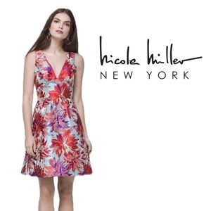 Nicole Miller‎ Vivid Floral Mini Dress